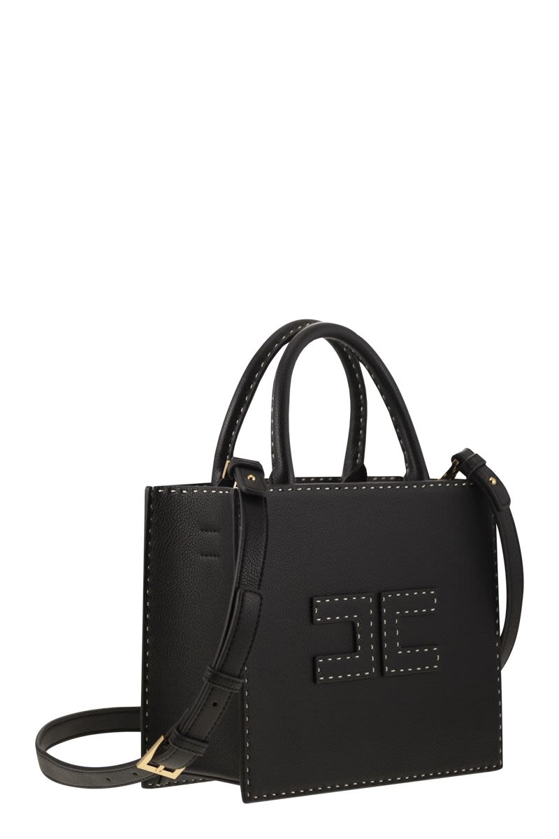 ELISABETTA FRANCHI Mini Contrast Stitch Tote Handbag
