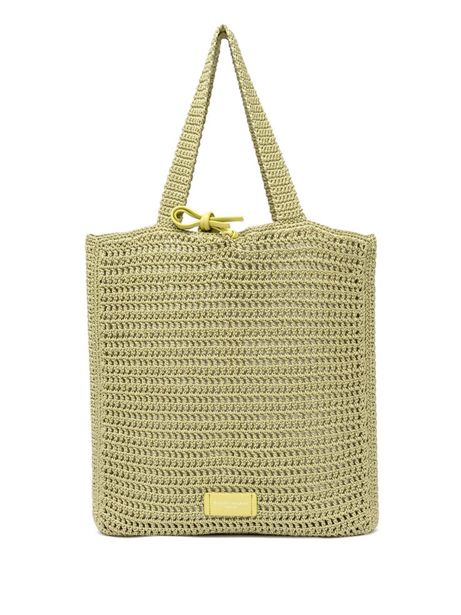GIANNI CHIARINI Chic Crocheted Shopping Handbag