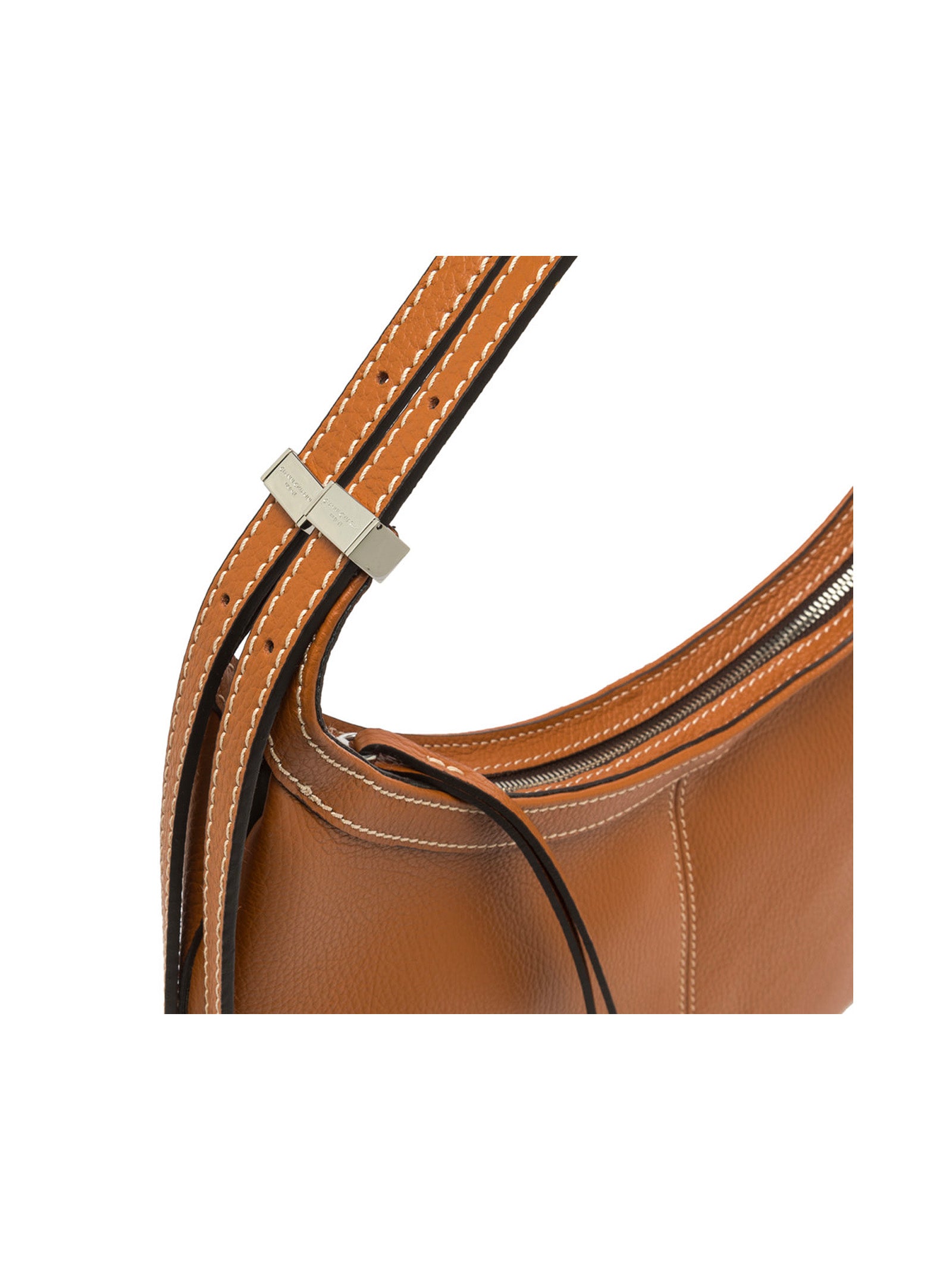 GIANNI CHIARINI Norma Hammered Leather Shoulder Handbag