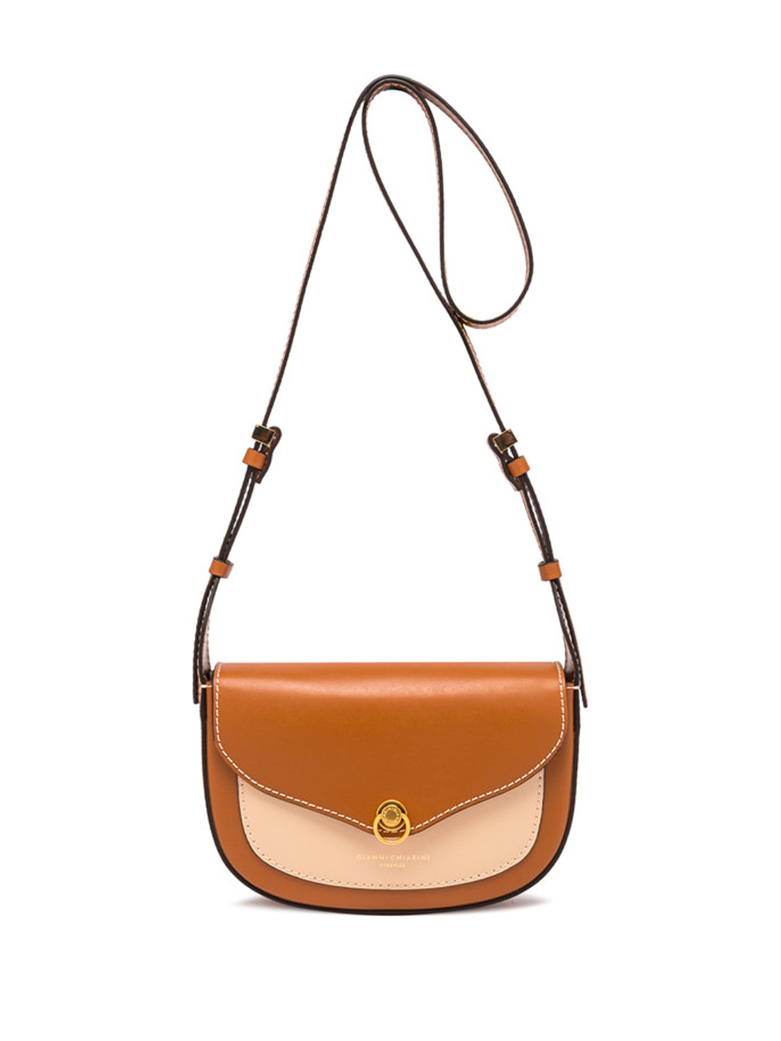 GIANNI CHIARINI Leather Shoulder Handbag with Flap - Elegant Design