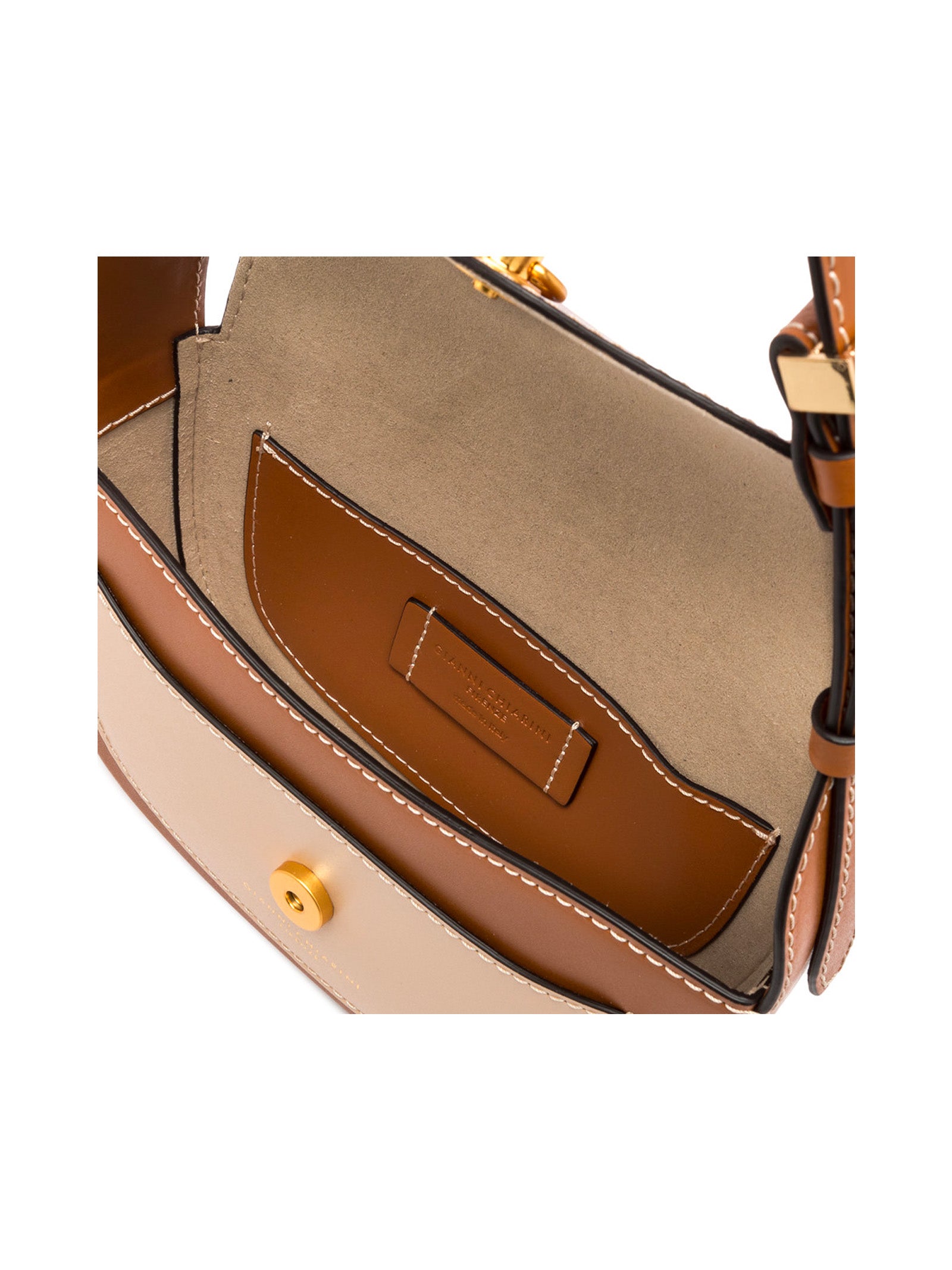 GIANNI CHIARINI Leather Shoulder Handbag with Flap - Elegant Design