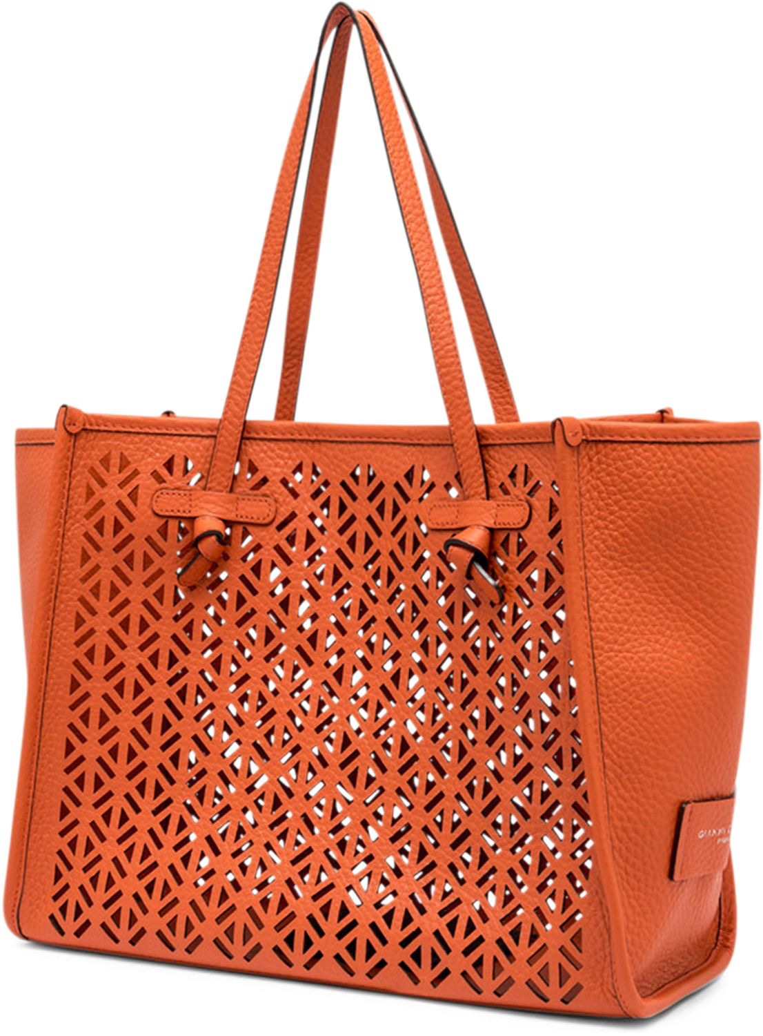 GIANNI CHIARINI Smooth Leather Tote Handbag - 38cm x 31cm x 16cm