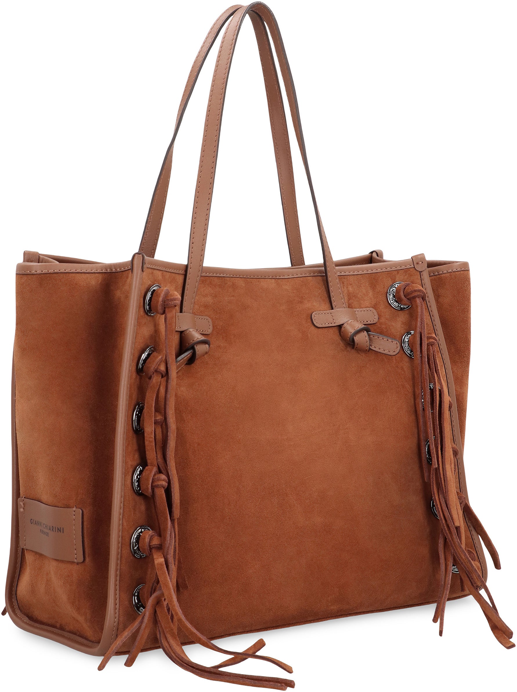 GIANNI CHIARINI Marcella Suede Tote Handbag - 38x31x16 CM