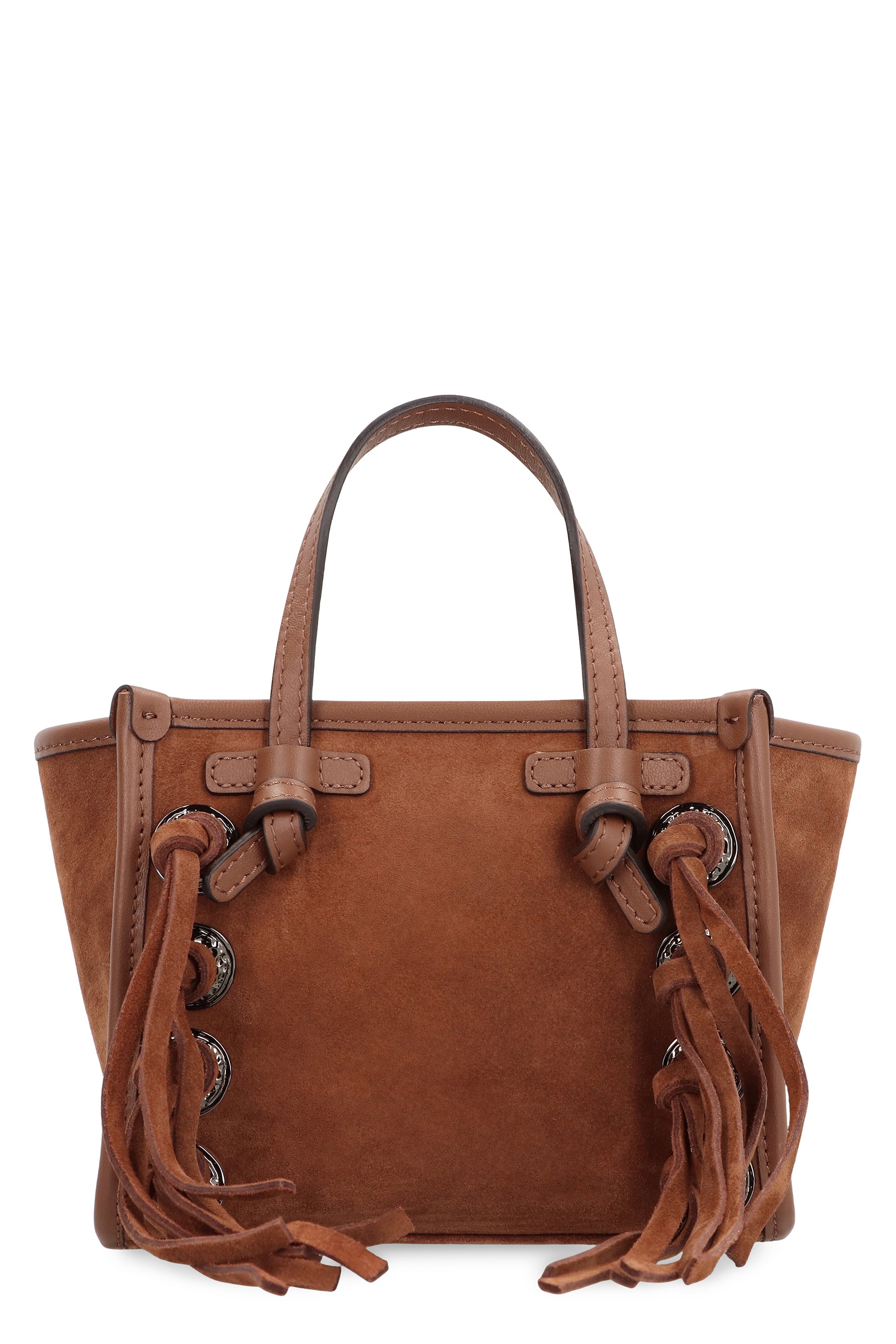 GIANNI CHIARINI Mini Leather Handbag with Decorative Fringes