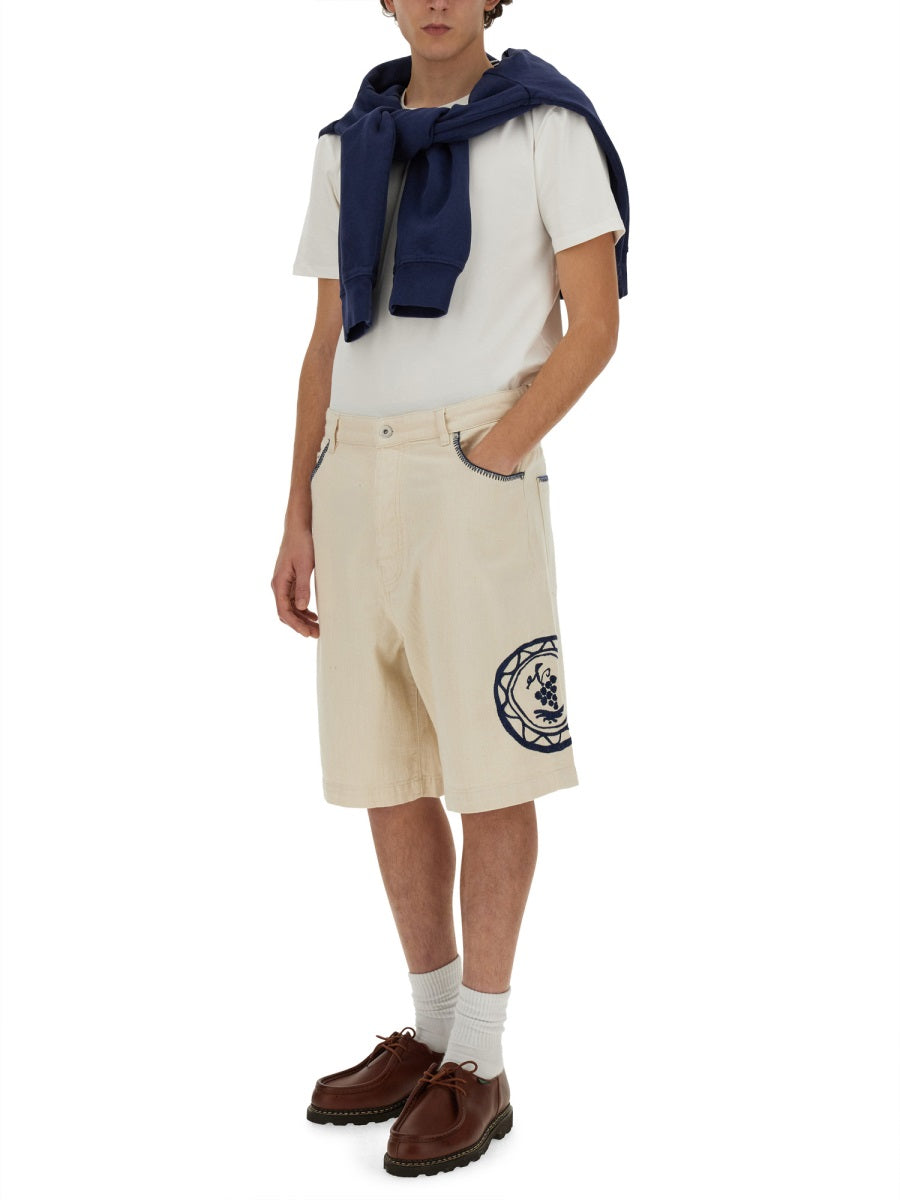 DRÔLE DE MONSIEUR Cotton Bermuda Shorts - Size L