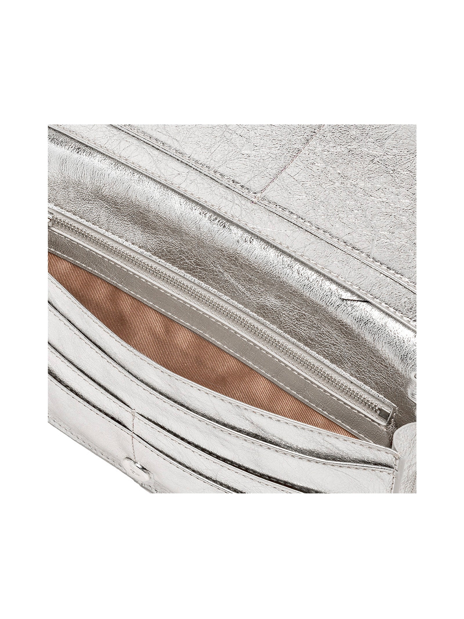 GIANNI CHIARINI Mini Laminated Leather Clutch Bag