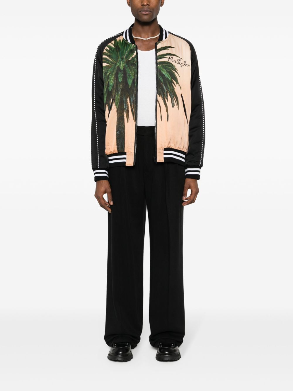 BLUE SKY INN Varsity Jacket with Padded Design for Men