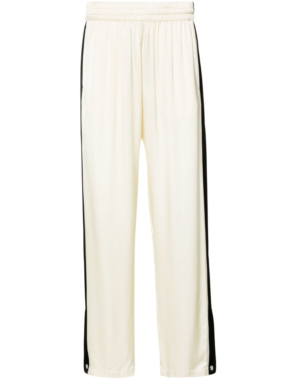 BLUE SKY INN Premium Visco Trousers with Side Stripe - High-Waisted