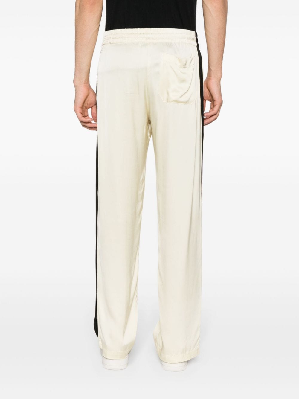BLUE SKY INN Premium Visco Trousers with Side Stripe - High-Waisted