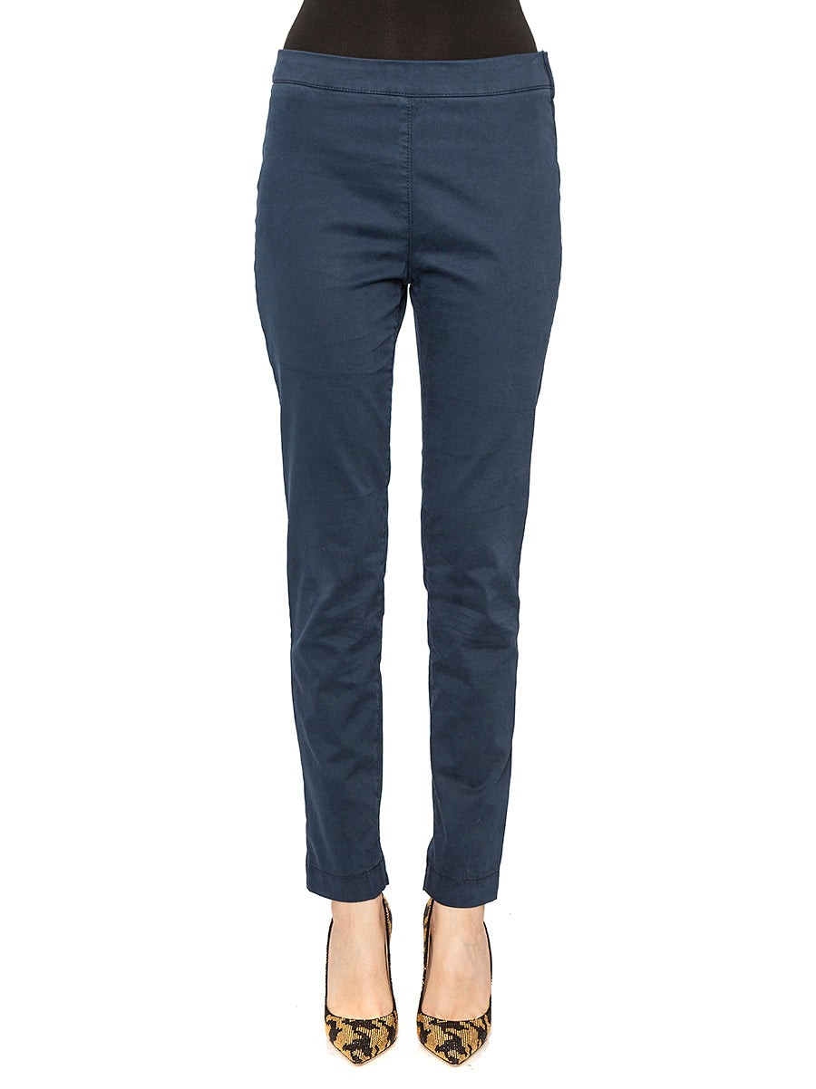 BASICON Women's Stretch Satin Leggings with Lateral Zip Fastening