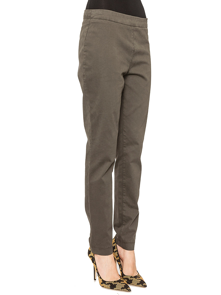 BASICON Women's Stretch Satin Leggings with Lateral Zip Fastening