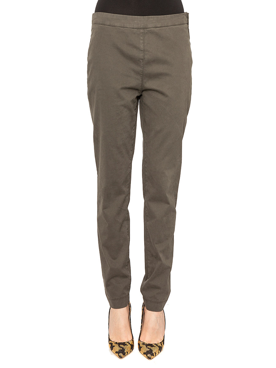 BASICON Women's Stretch Satin Leggings with Lateral Zip Fastening