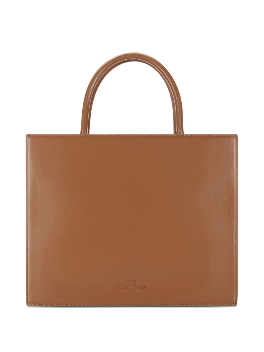 ELISABETTA FRANCHI Chic Leather Handbag with Rolled Top Handles