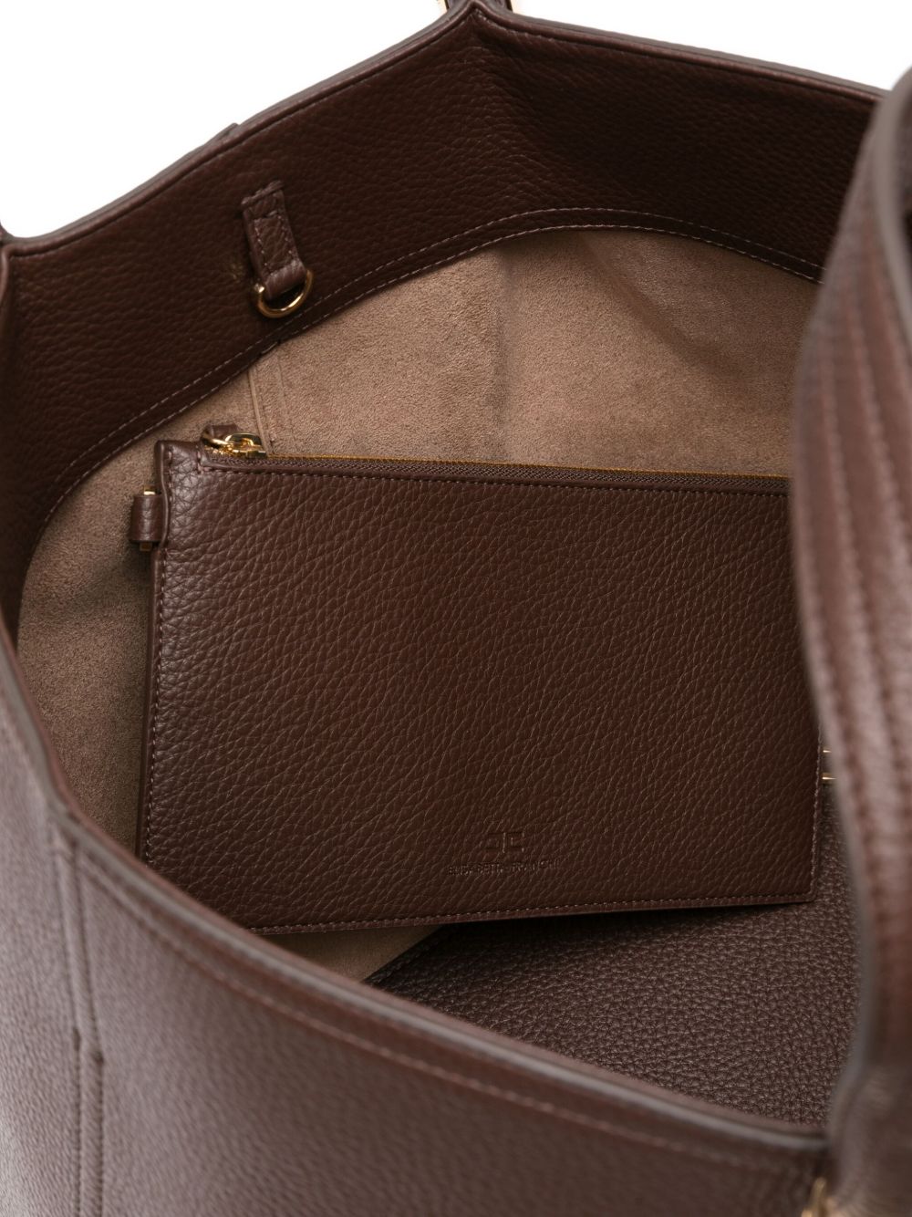 ELISABETTA FRANCHI Structured Handbag with Top Handles and Gold-Tone Clasp