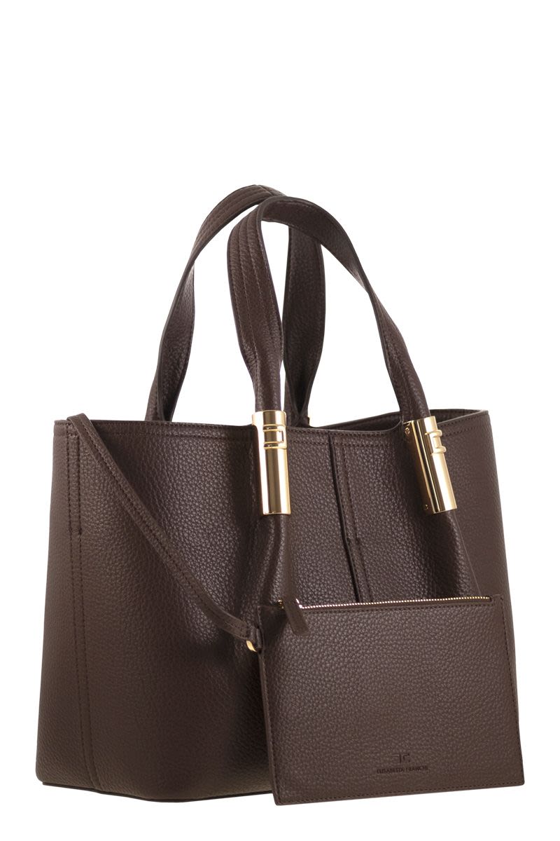 ELISABETTA FRANCHI Medium Tote Handbag with Logo Details