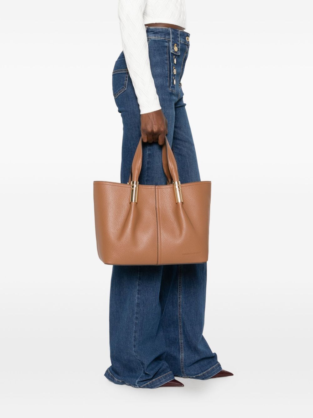 ELISABETTA FRANCHI Medium Tote Handbag with Logo Details