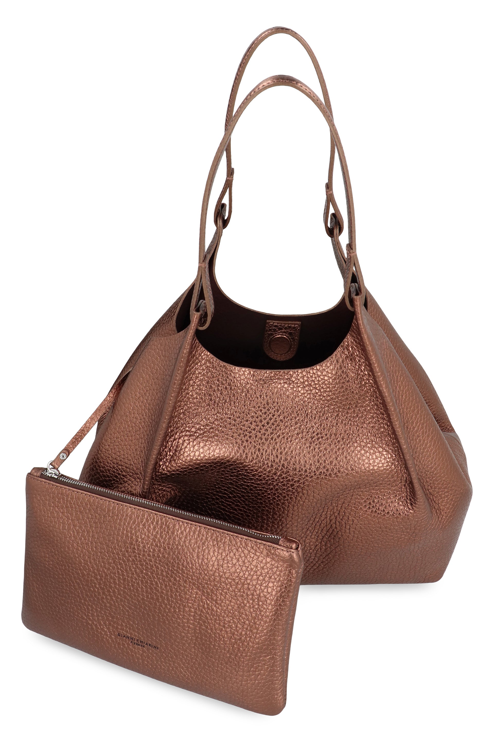 GIANNI CHIARINI Dual Leather Handbag - 34 CM Width