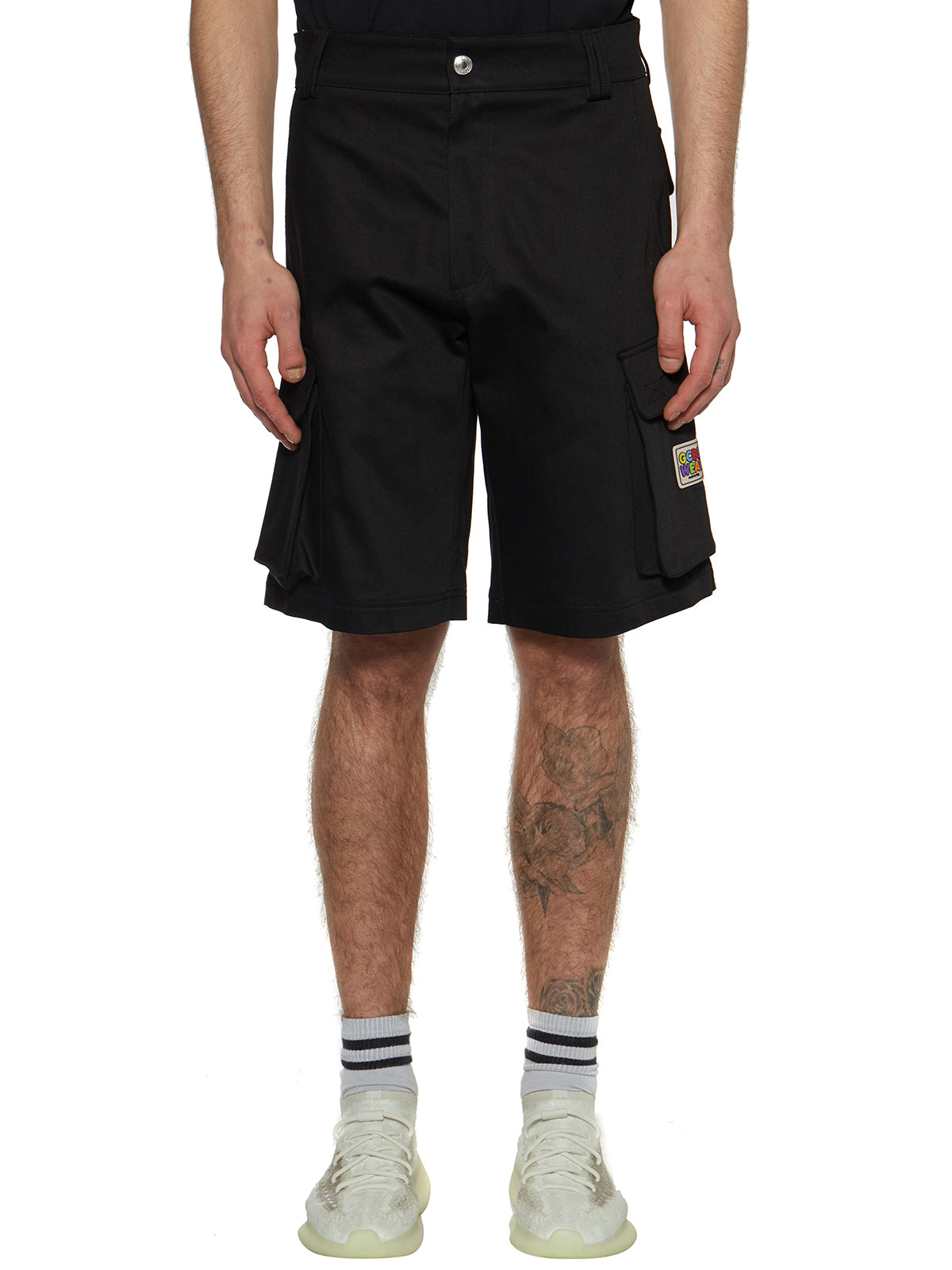 GCDS Men's Cargo Bermuda Shorts - Size M