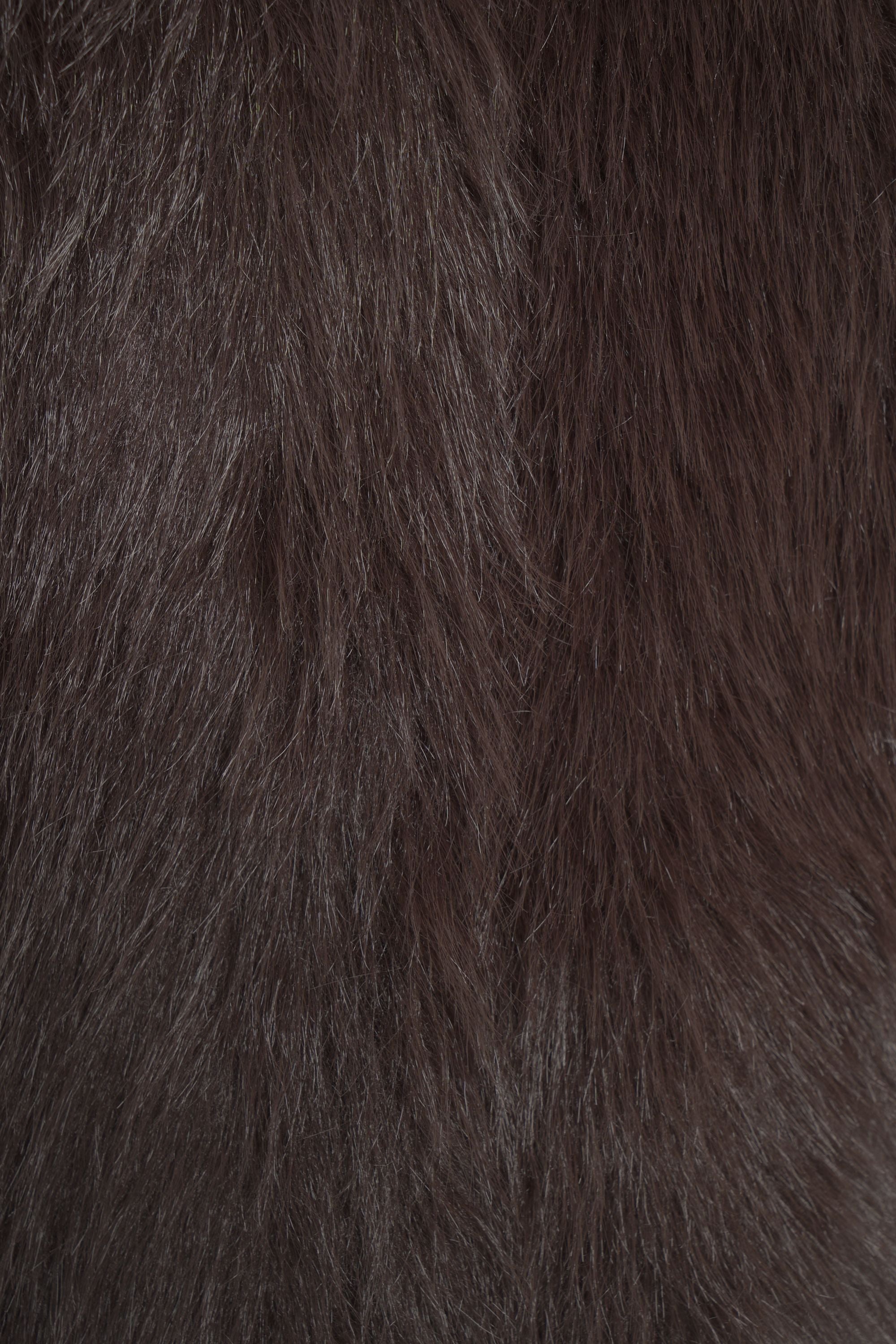 BULLY Chic Faux Fur Jacket with High Collar for Women