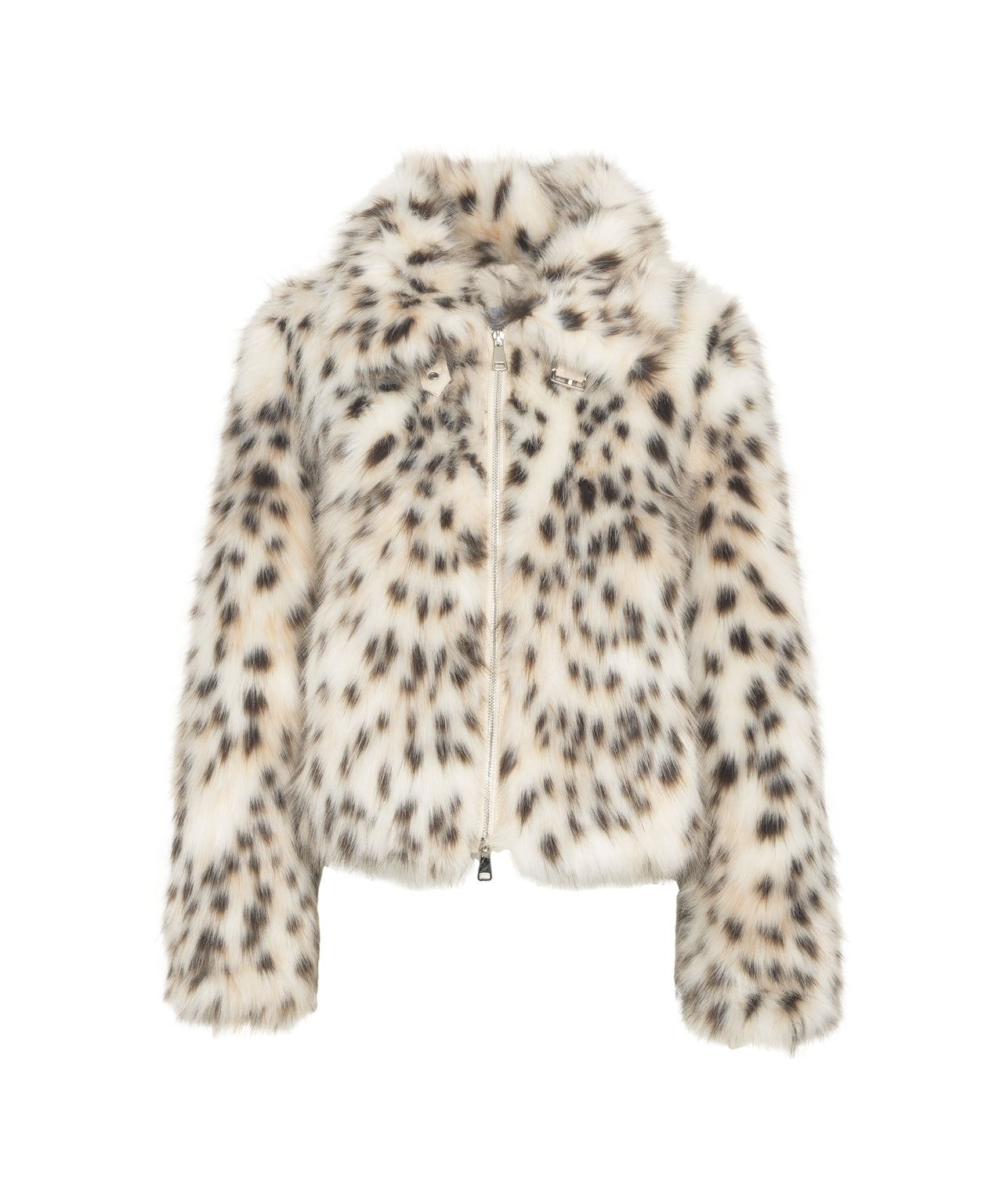 BULLY Oversized Faux Fur Jacket with Animal Print