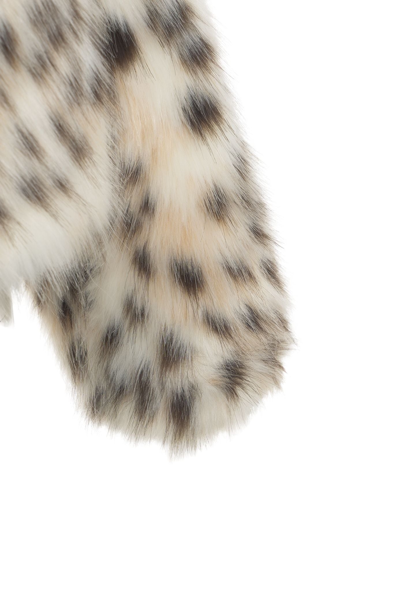 BULLY Oversized Faux Fur Jacket with Animal Print