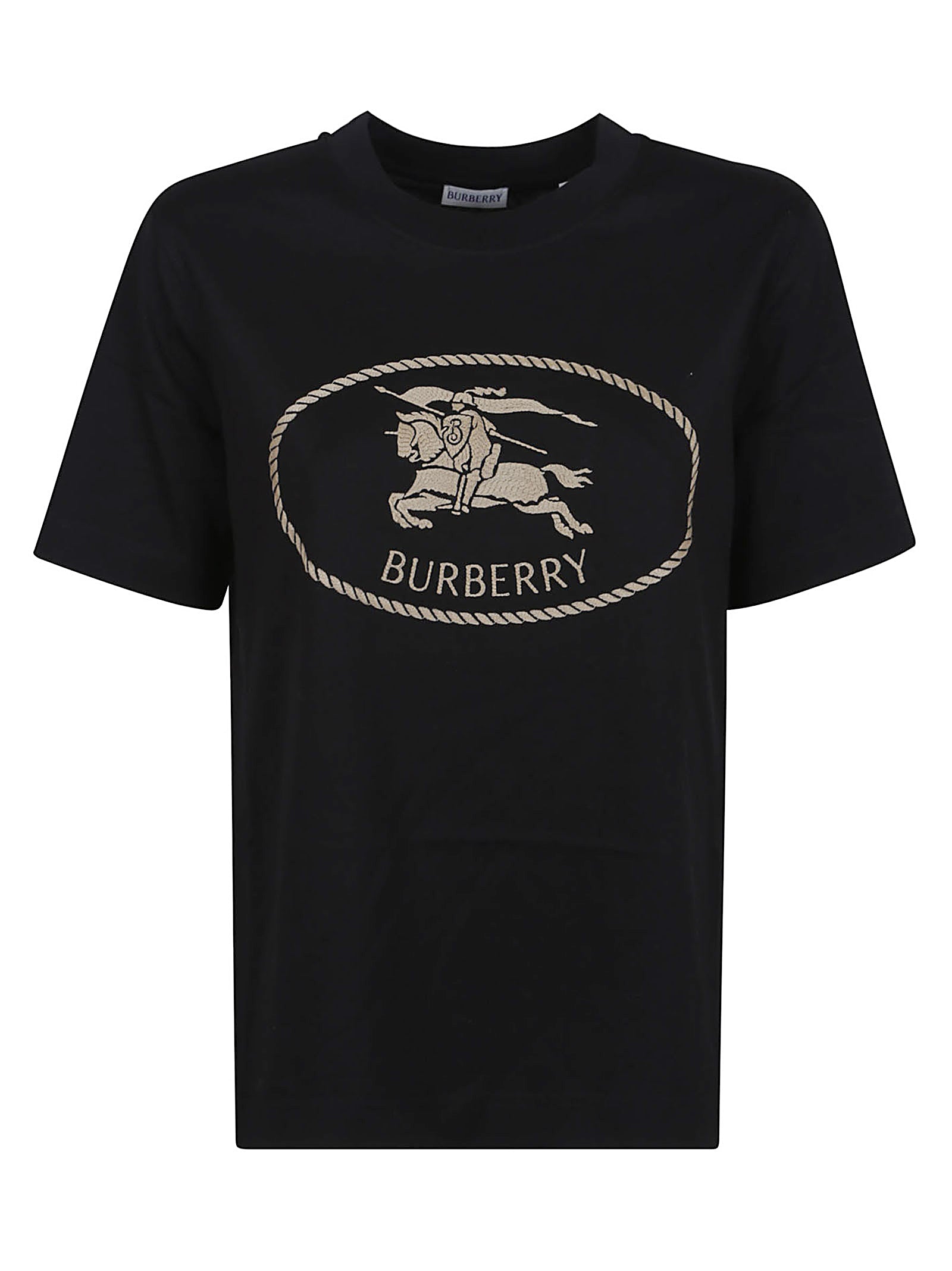 BURBERRY Slim Fit Lightweight T-Shirt with Embroidered Design