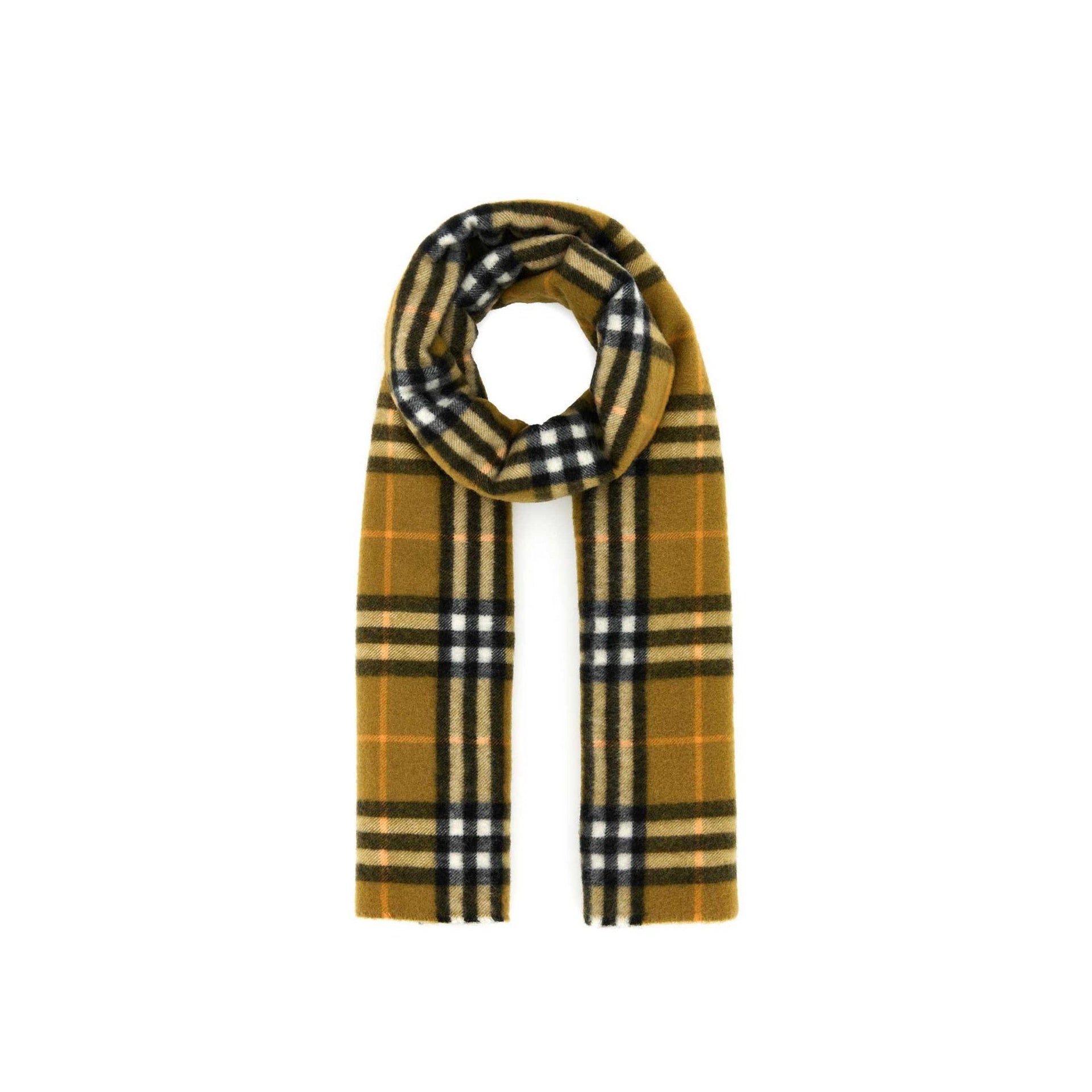 BURBERRY Classic Cashmere Check Scarf 155 cm x 30 cm