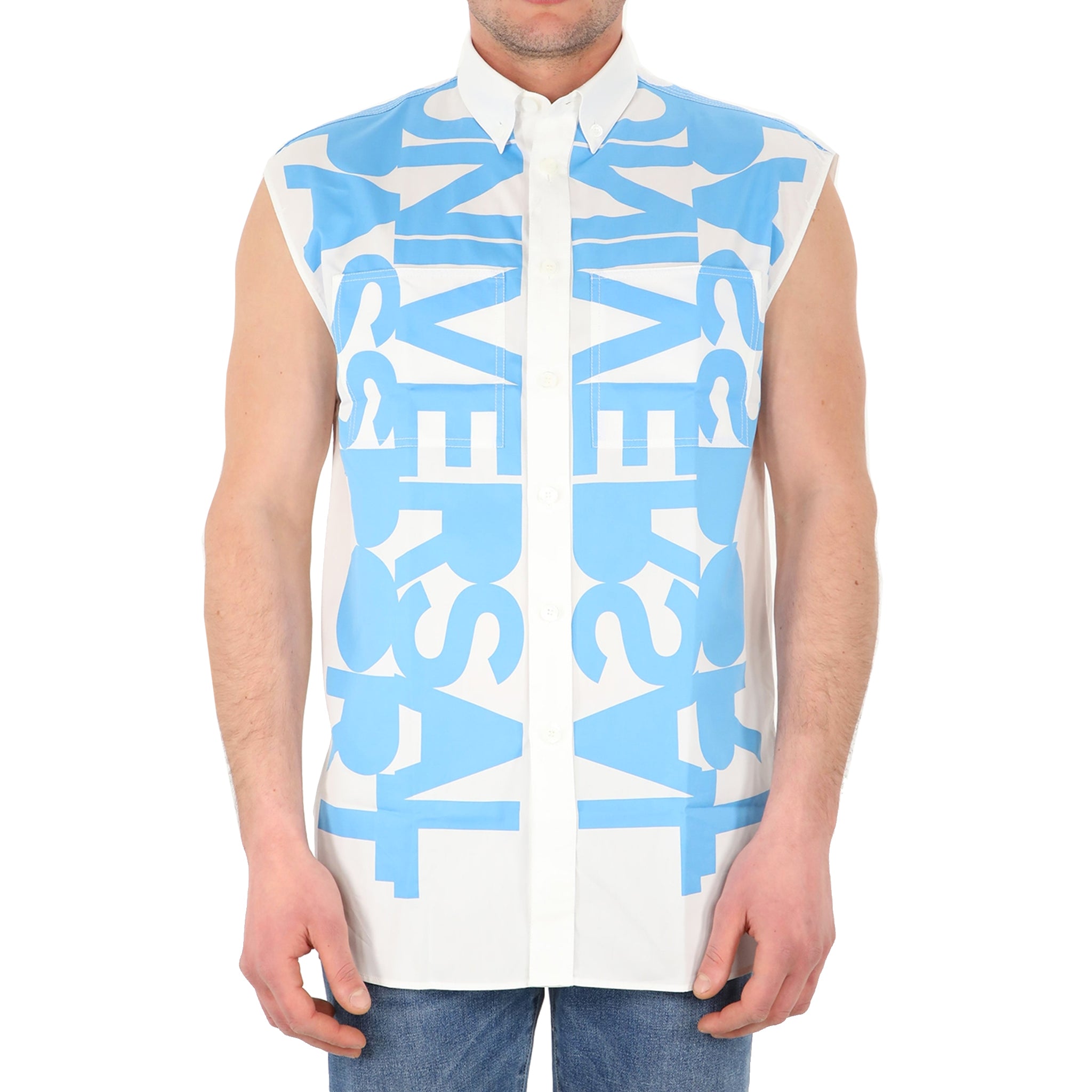 BURBERRY Cotton Printed Sleeveless Shirt