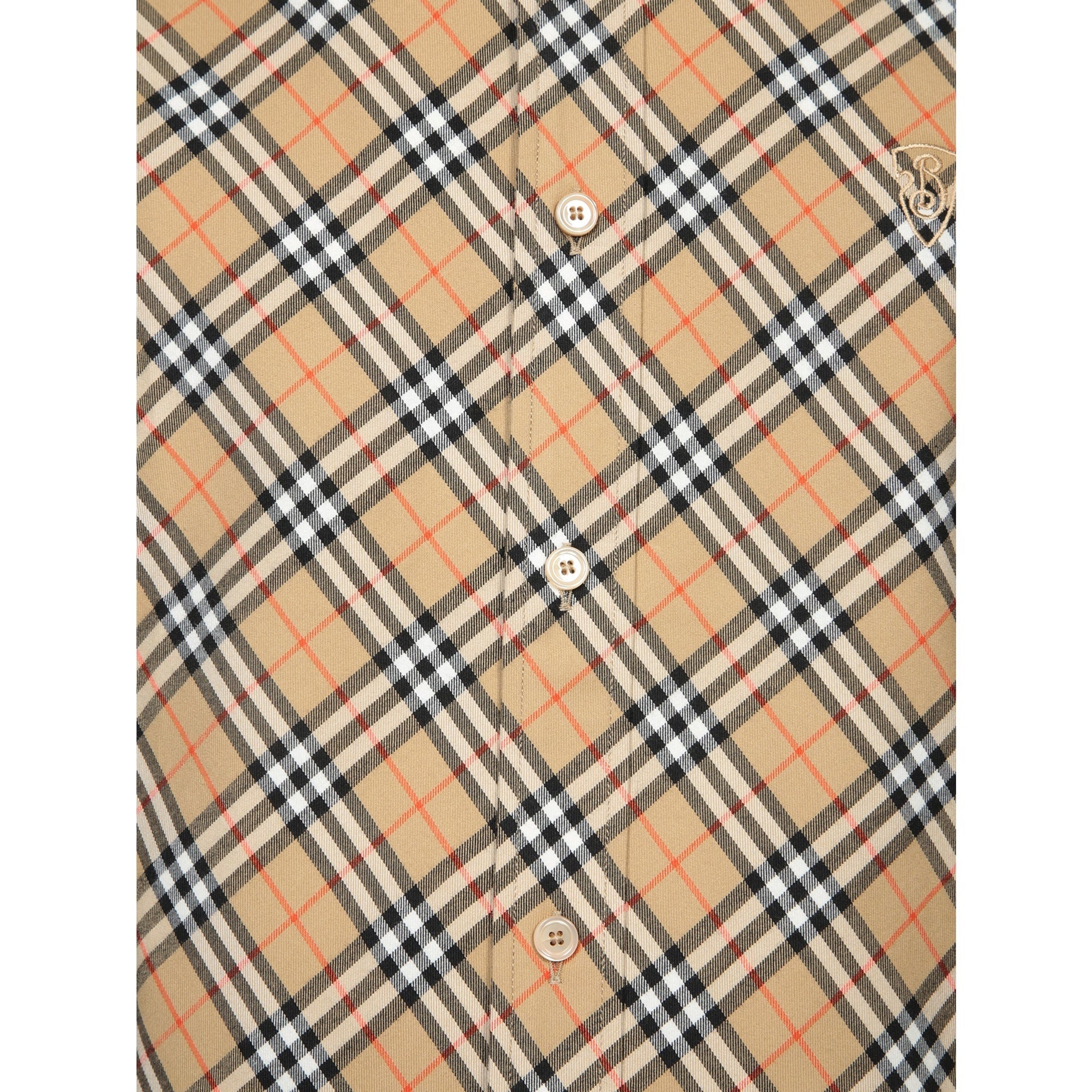 BURBERRY Sand Check Long Sleeve Shirt