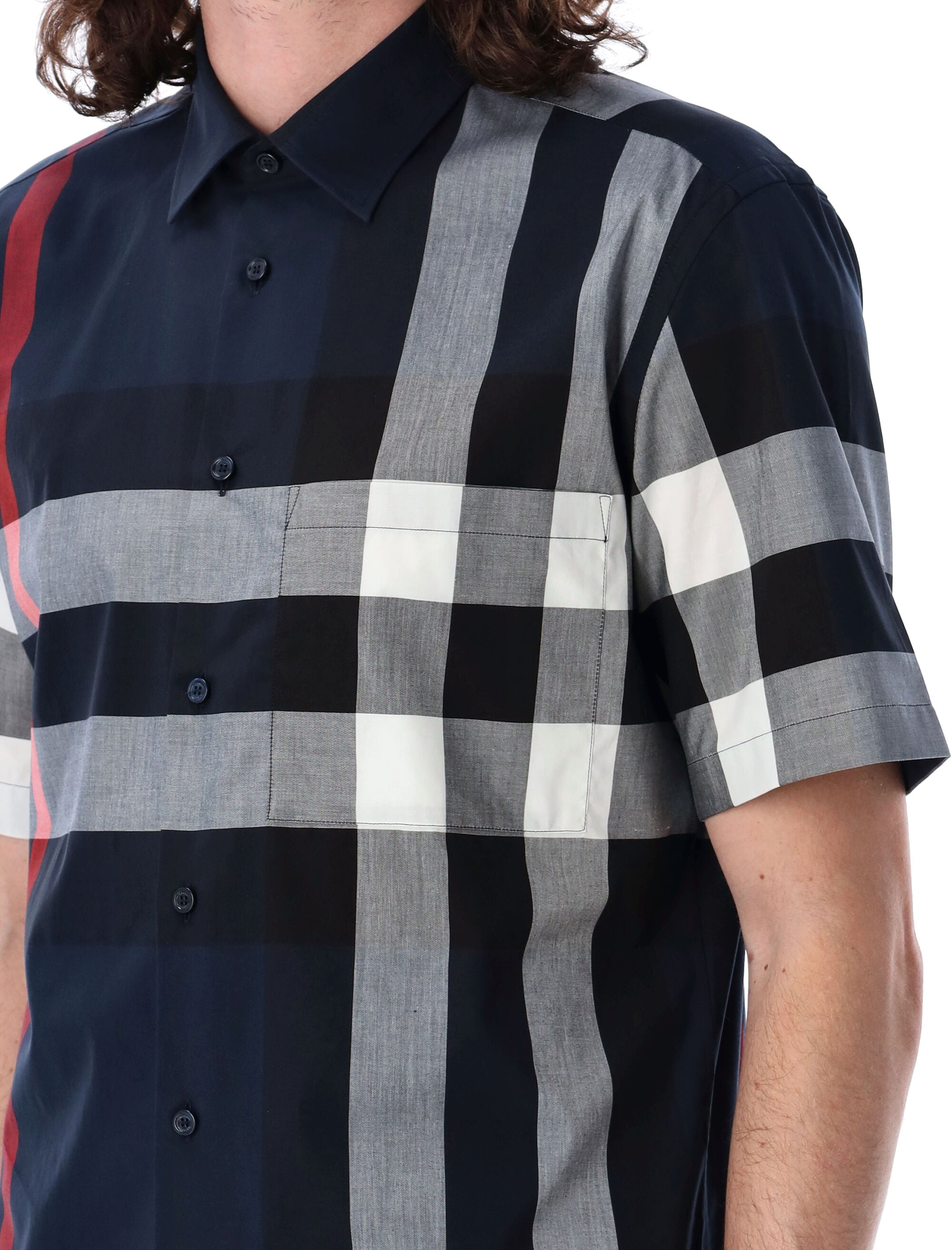 BURBERRY Check Cotton Shirt - Slim Fit for Men