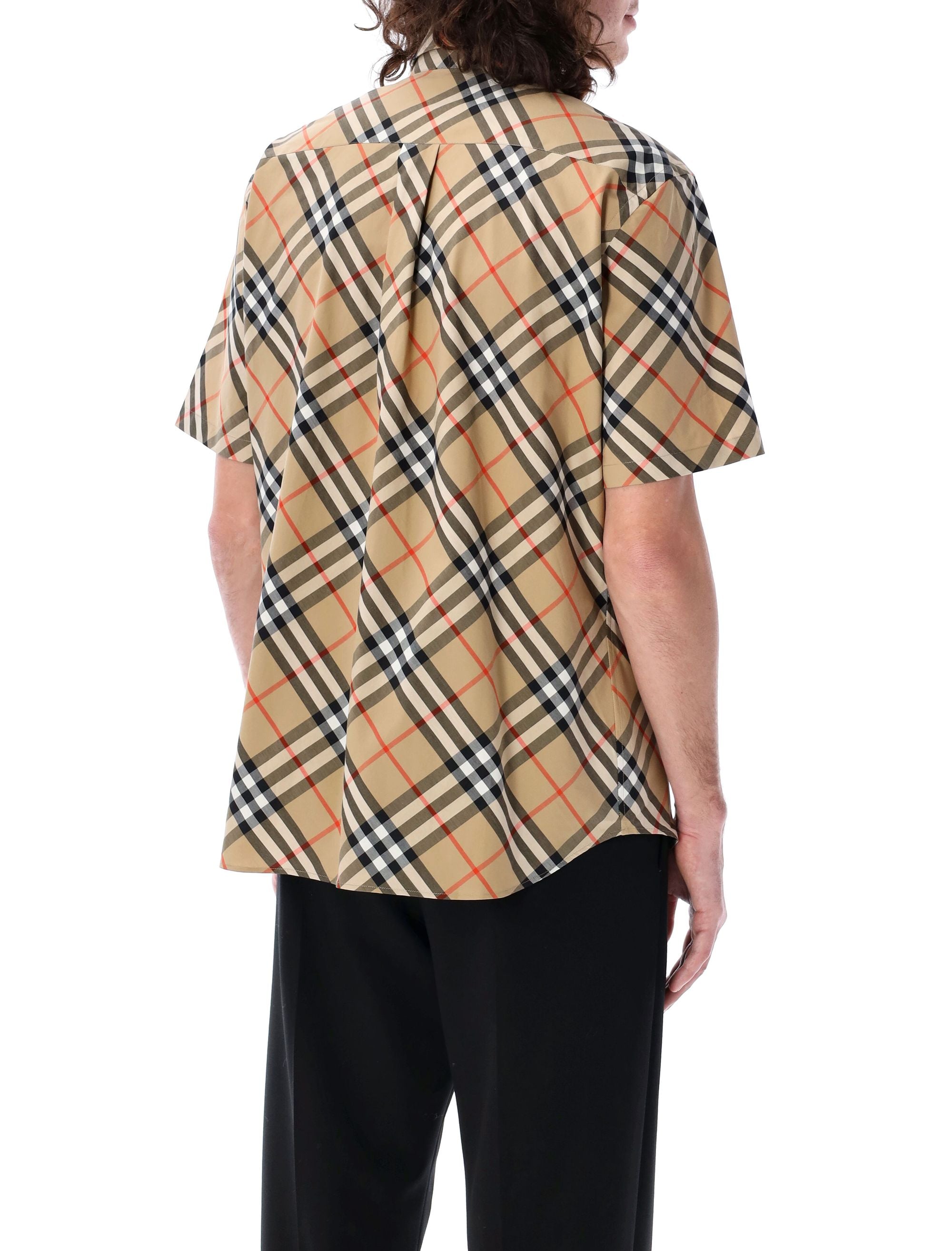 BURBERRY Check Cotton Shirt - Size L