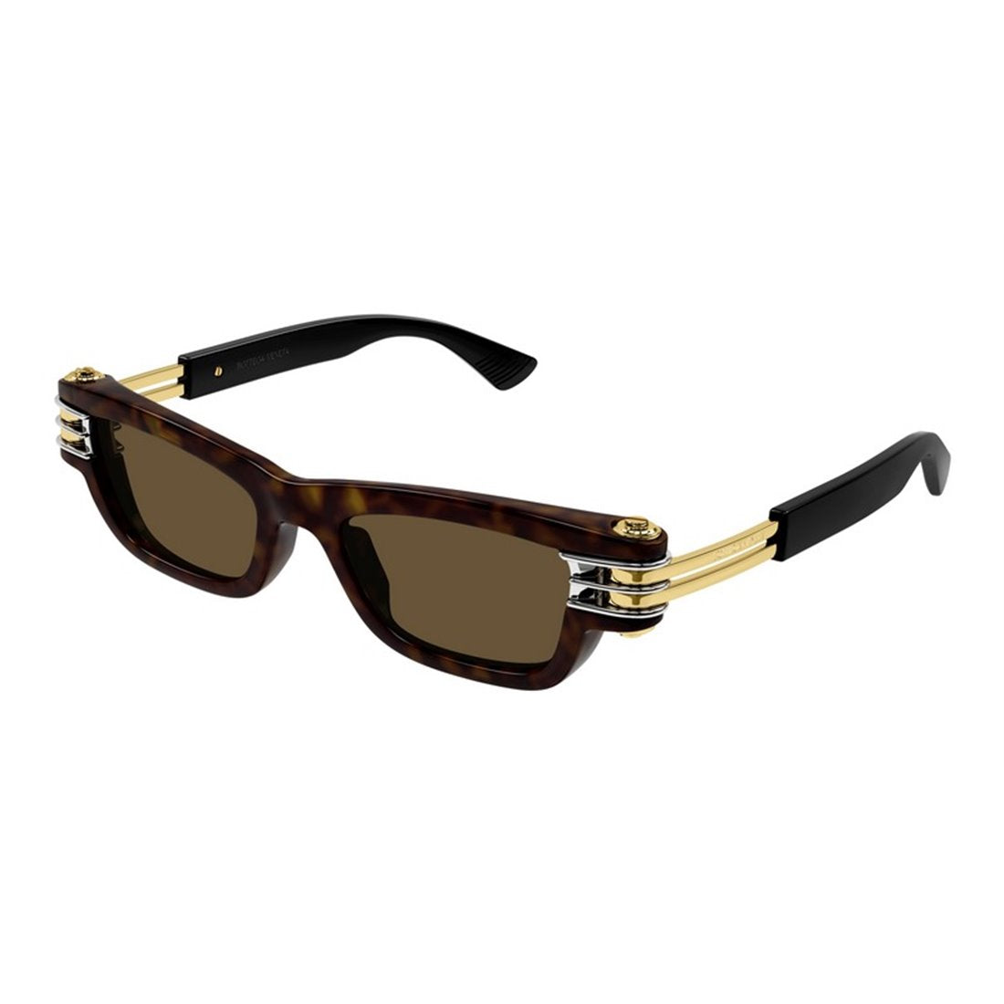 BOTTEGA VENETA Unisex Metallic Havana Sunglasses