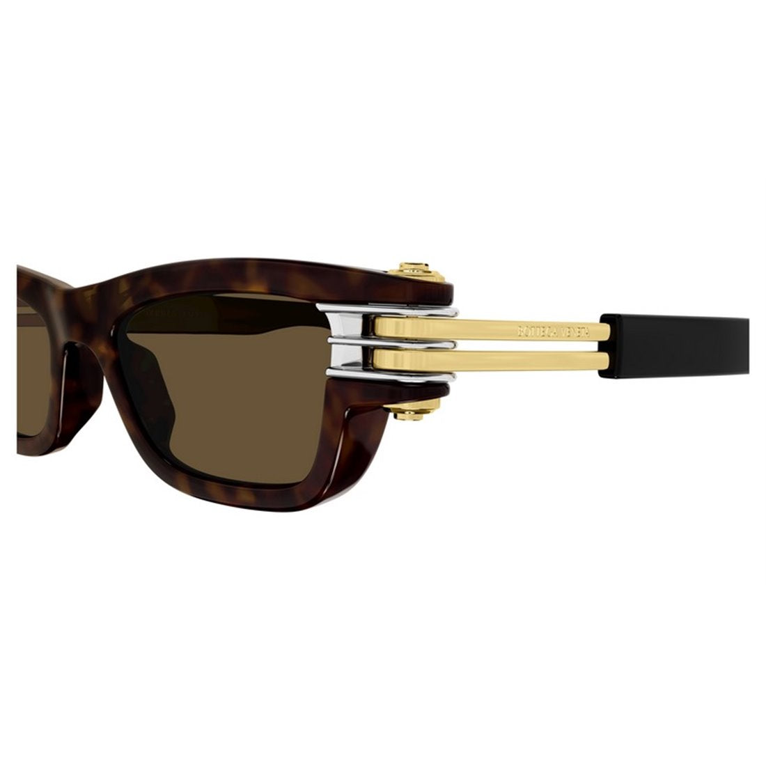BOTTEGA VENETA Unisex Metallic Havana Sunglasses