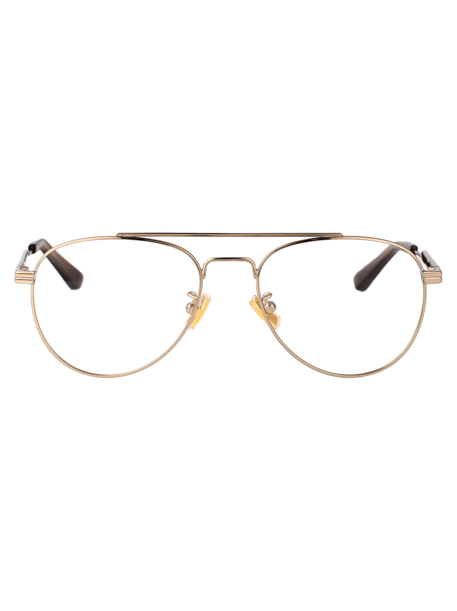 BOTTEGA VENETA Gold Metal Optical Glasses for All Seasons