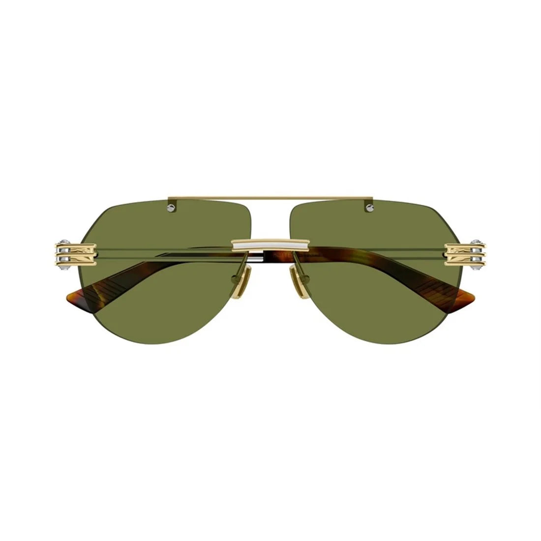 BOTTEGA VENETA Stylish Metal Frame Sunglasses for Men