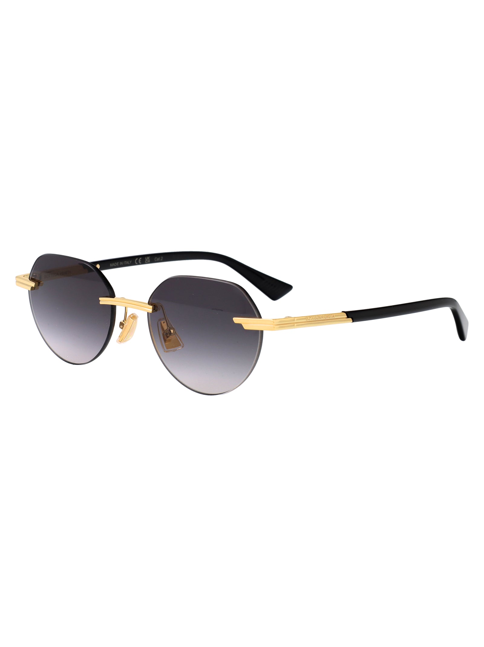 BOTTEGA VENETA Metallic Gold Sunglasses for Women