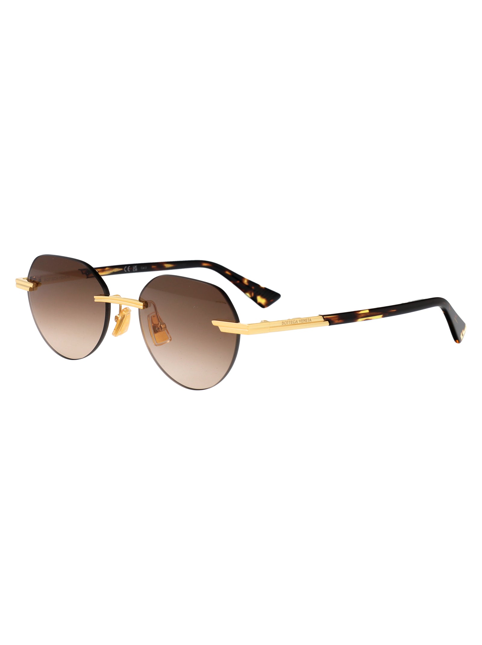 BOTTEGA VENETA Gold Metal Sunglasses