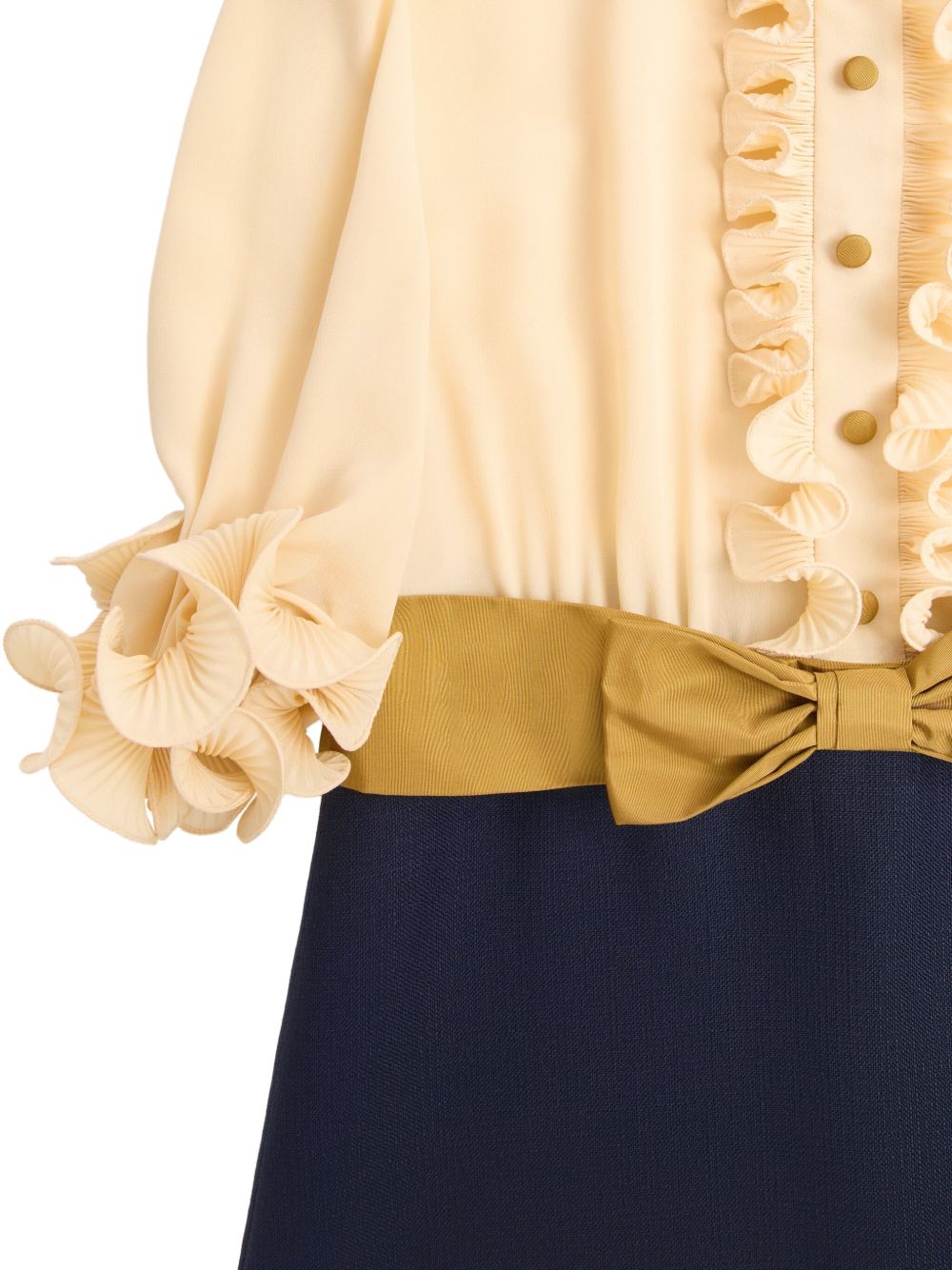 VALENTINO Ruffled Detail Mini Dress with Bow