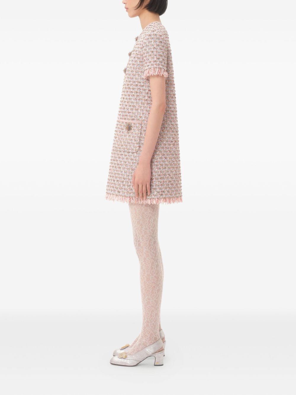 VALENTINO Tweed Mini Short Dress