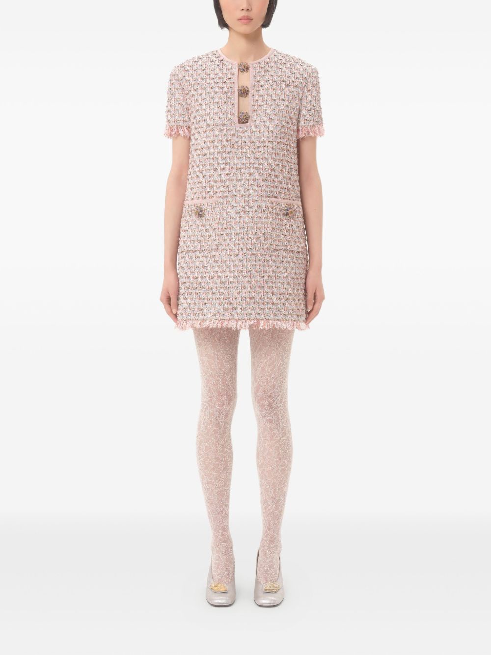 VALENTINO Tweed Mini Short Dress