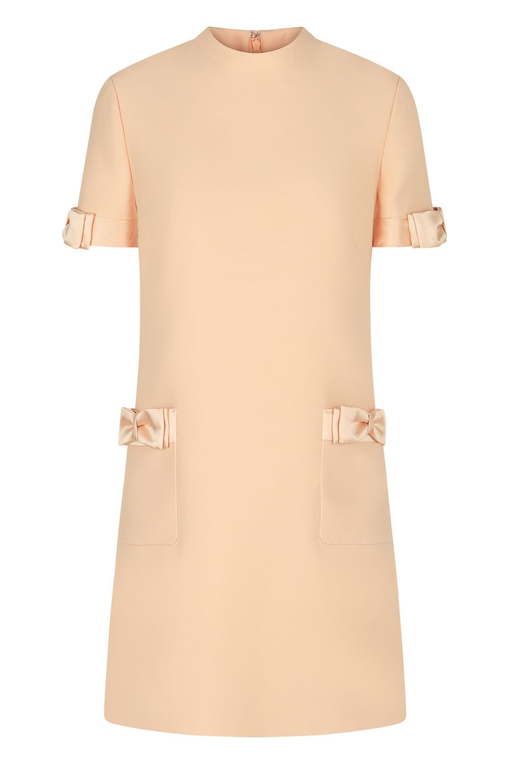VALENTINO GARAVANI Creased Pleated Couture Dress with Decorative Bows