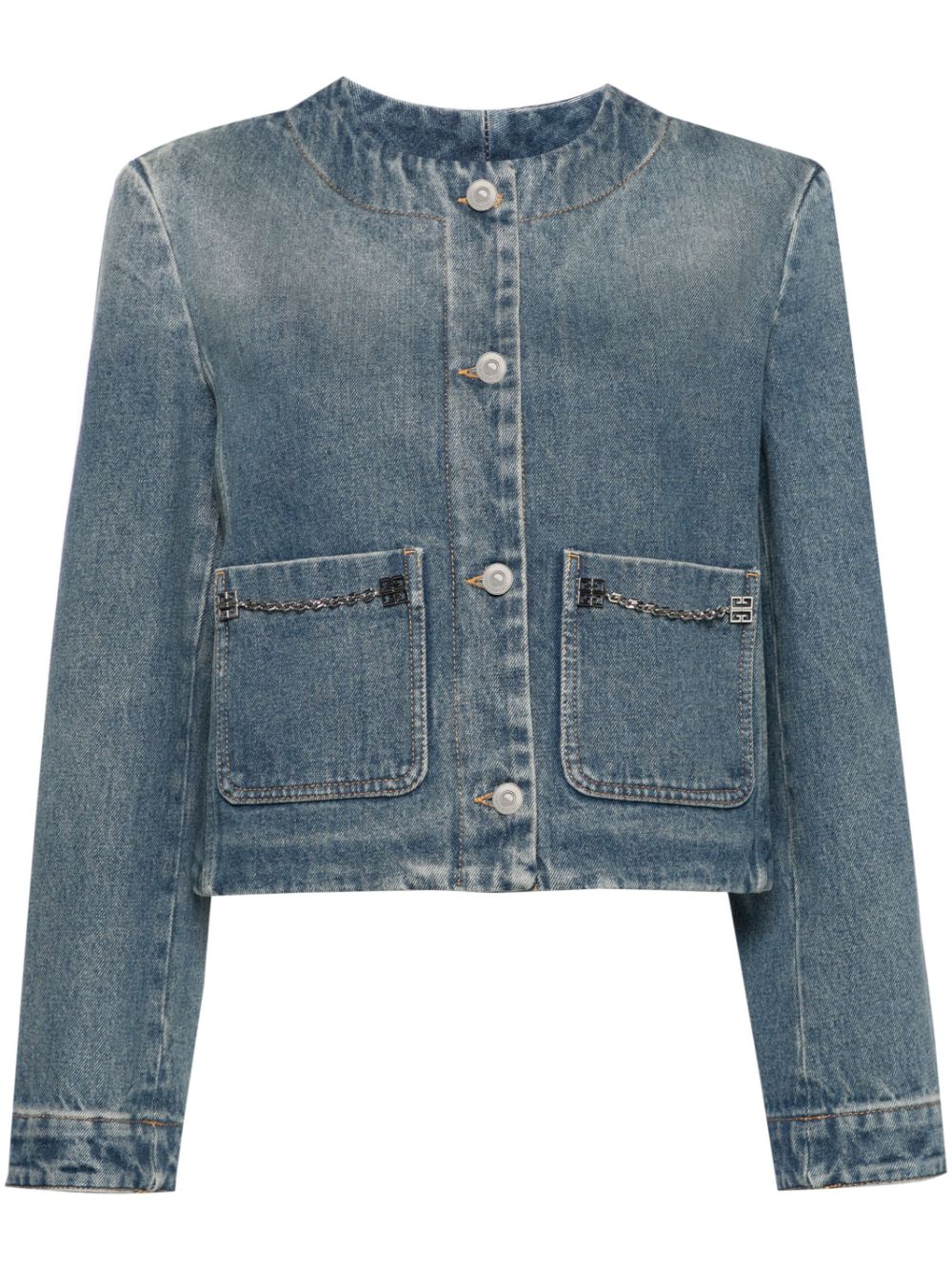 GIVENCHY Denim Cotton Jacket - Women's SS24 Collection