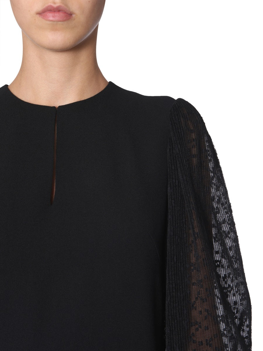 GIVENCHY Elegant Dress with Pleated Sleeves