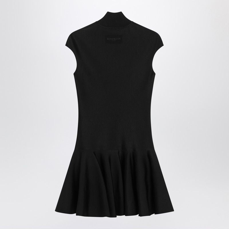 GIVENCHY Mini Knit Short Dress with High Neck