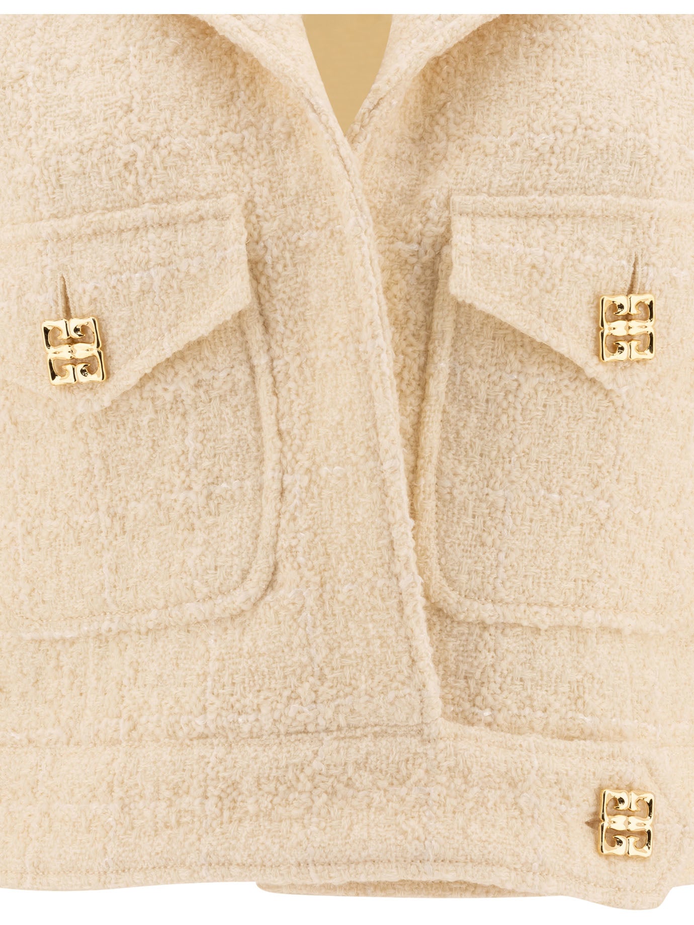 GIVENCHY Mini Short Tweed Jacket with 4G Detail