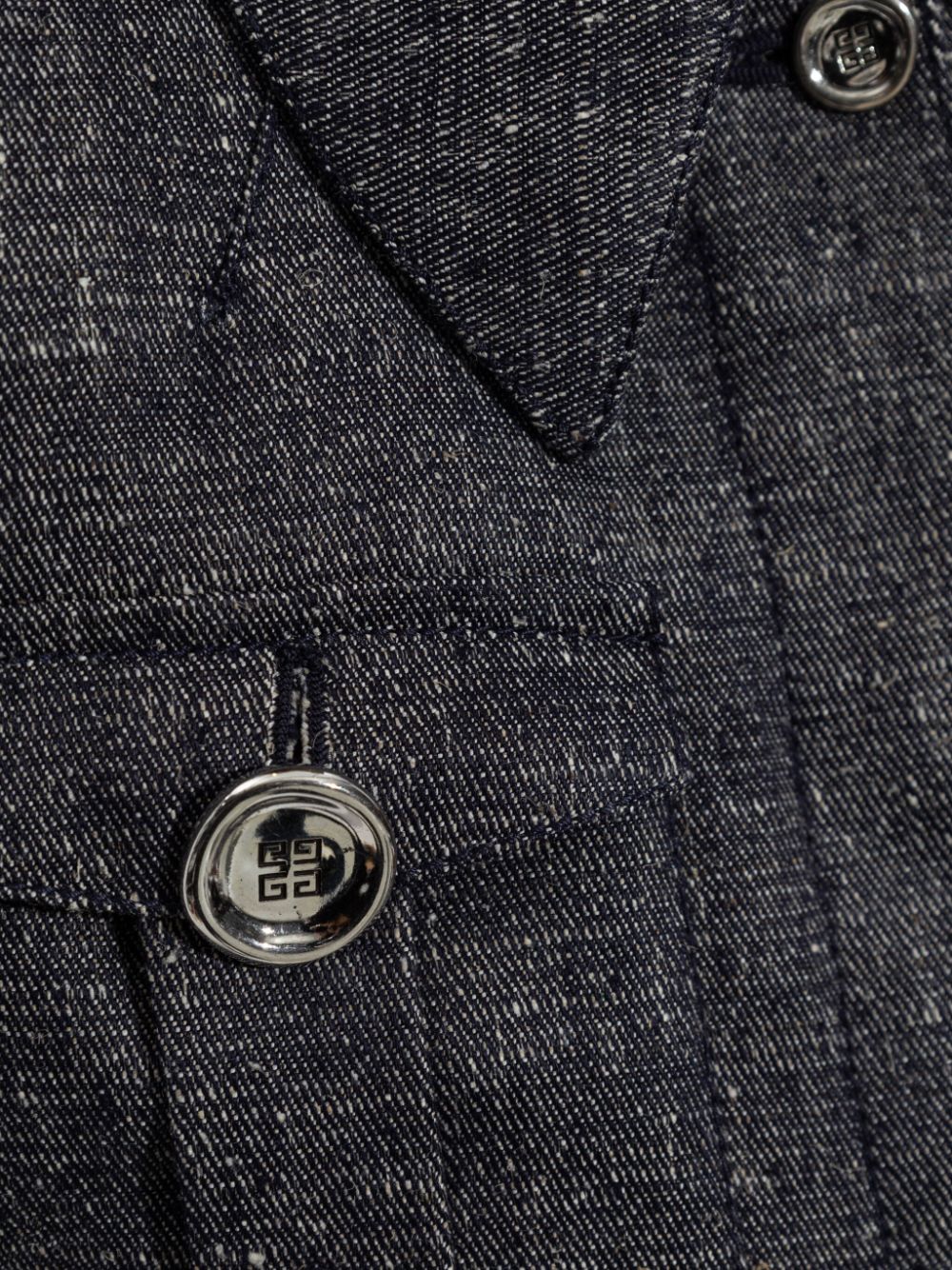 GIVENCHY Stylish Women's Mini Denim Jacket with 4 Pockets