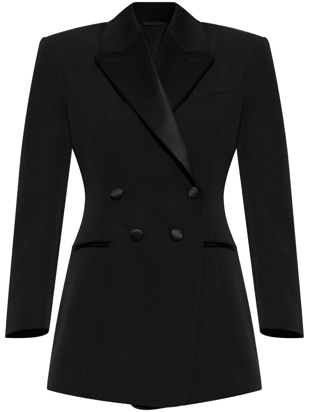 GIVENCHY Double-Breasted Blazer with Pleated Back