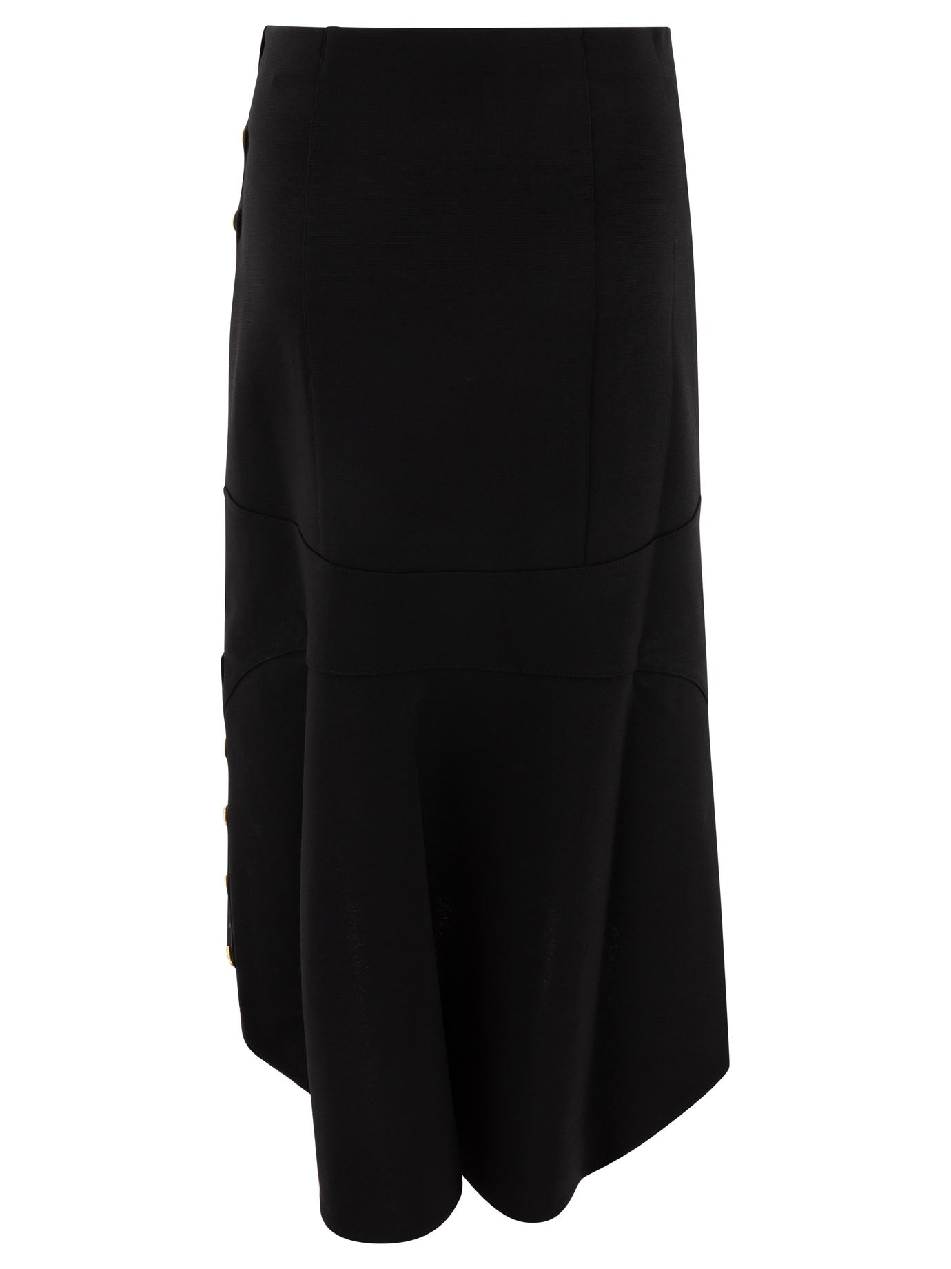GIVENCHY Milan Stitch Flared Midi Skirt with Buttons