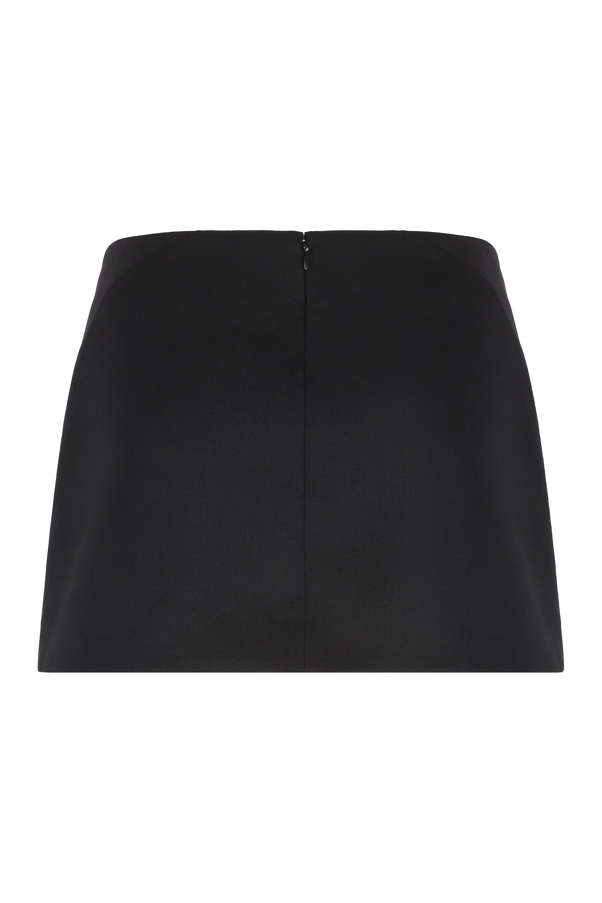 GIVENCHY Mini Wool Skirt with Cut-Out Details