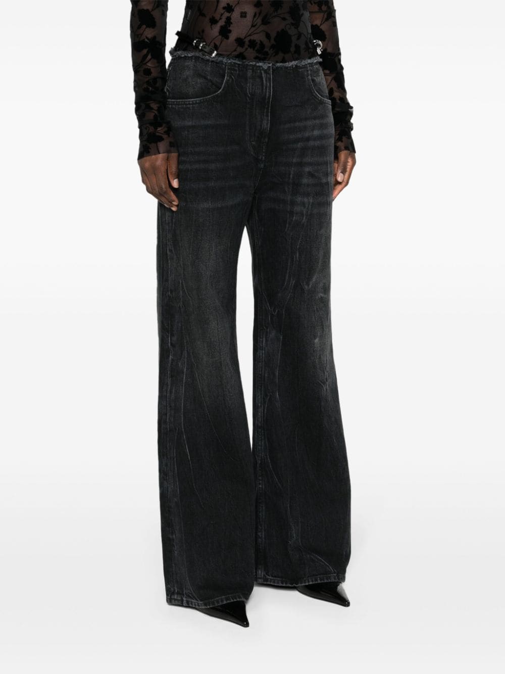 GIVENCHY Wide-Leg Denim Cotton Jeans